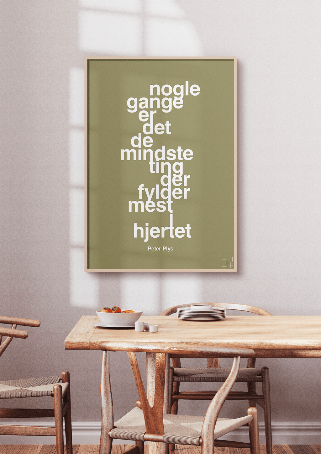 plakat: nogle gange er det de mindste ting der fylder mest i hjertet - dusty lilac-Børnebogsfigur-A1two3