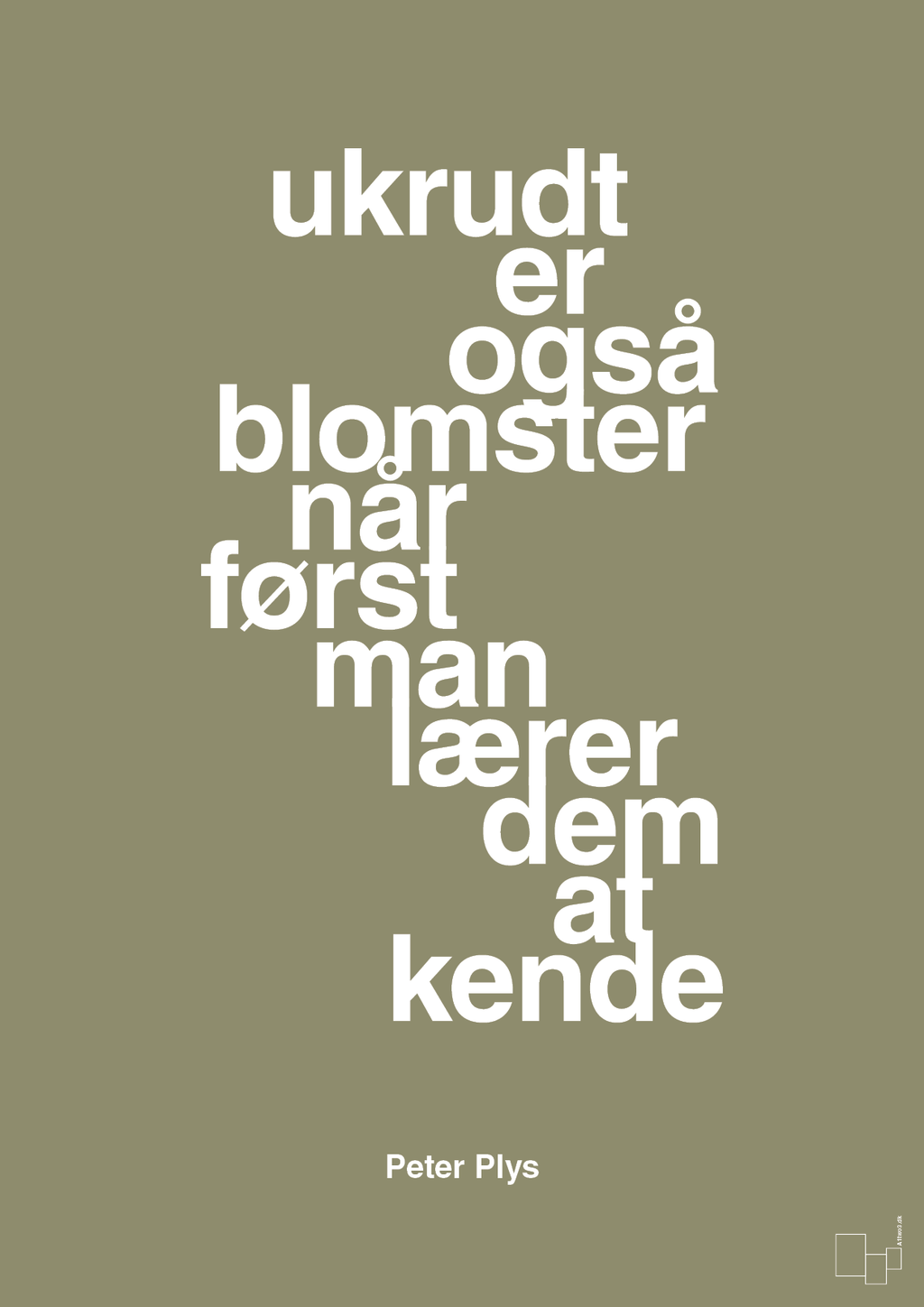 plakat: ukrudt er også blomster når man først lærer dem at kende - misty forrest-Børnebogsfigur-A1two3