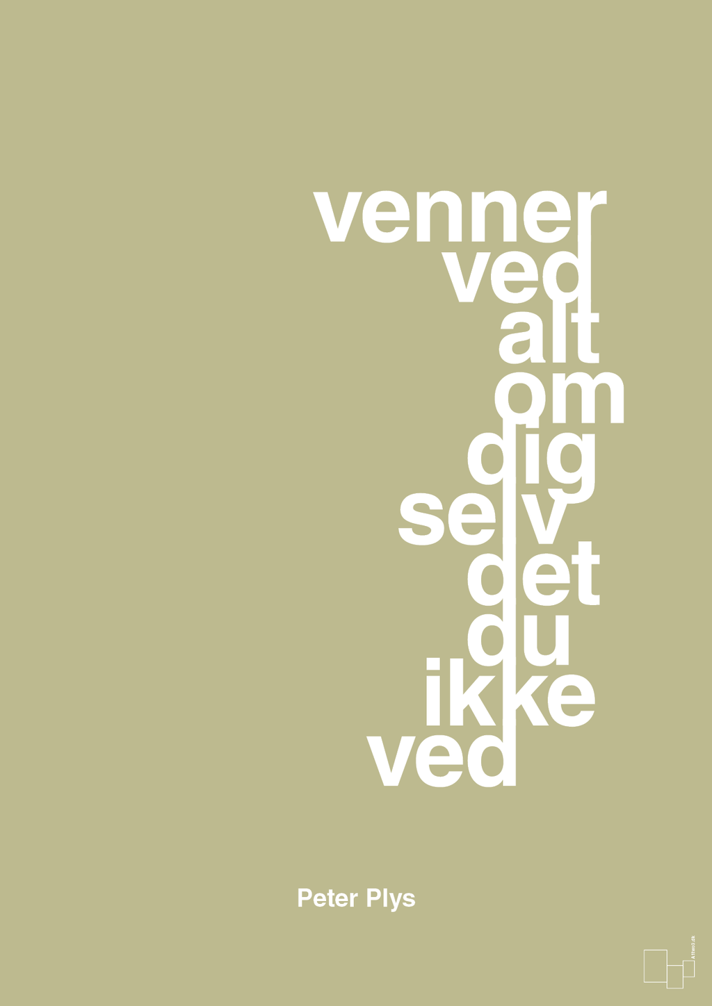 plakat: venner ved alt om dig selv det du ikke ved - back to nature-Børnebogsfigur-A1two3