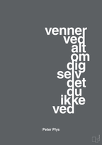 plakat: venner ved alt om dig selv det du ikke ved - graphic charcoal-Børnebogsfigur-A1two3
