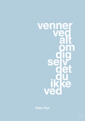plakat: venner ved alt om dig selv det du ikke ved - heavenly blue-Børnebogsfigur-A1two3