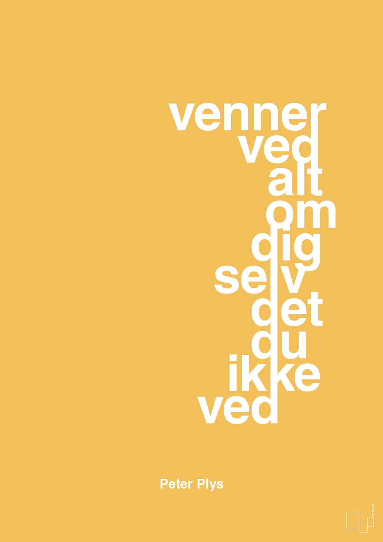 plakat: venner ved alt om dig selv det du ikke ved - honeycomb-Børnebogsfigur-A1two3