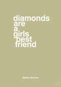 plakat: diamonds are a girls best friend - back to nature-Musiker-A1two3