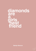 plakat: diamonds are a girls best friend - bubble shell-Musiker-A1two3