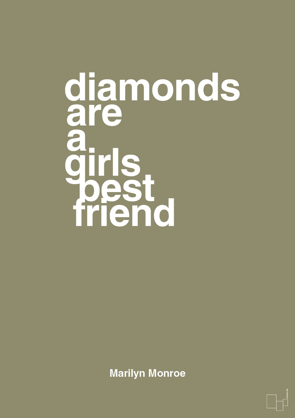 plakat: diamonds are a girls best friend - misty forrest-Musiker-A1two3