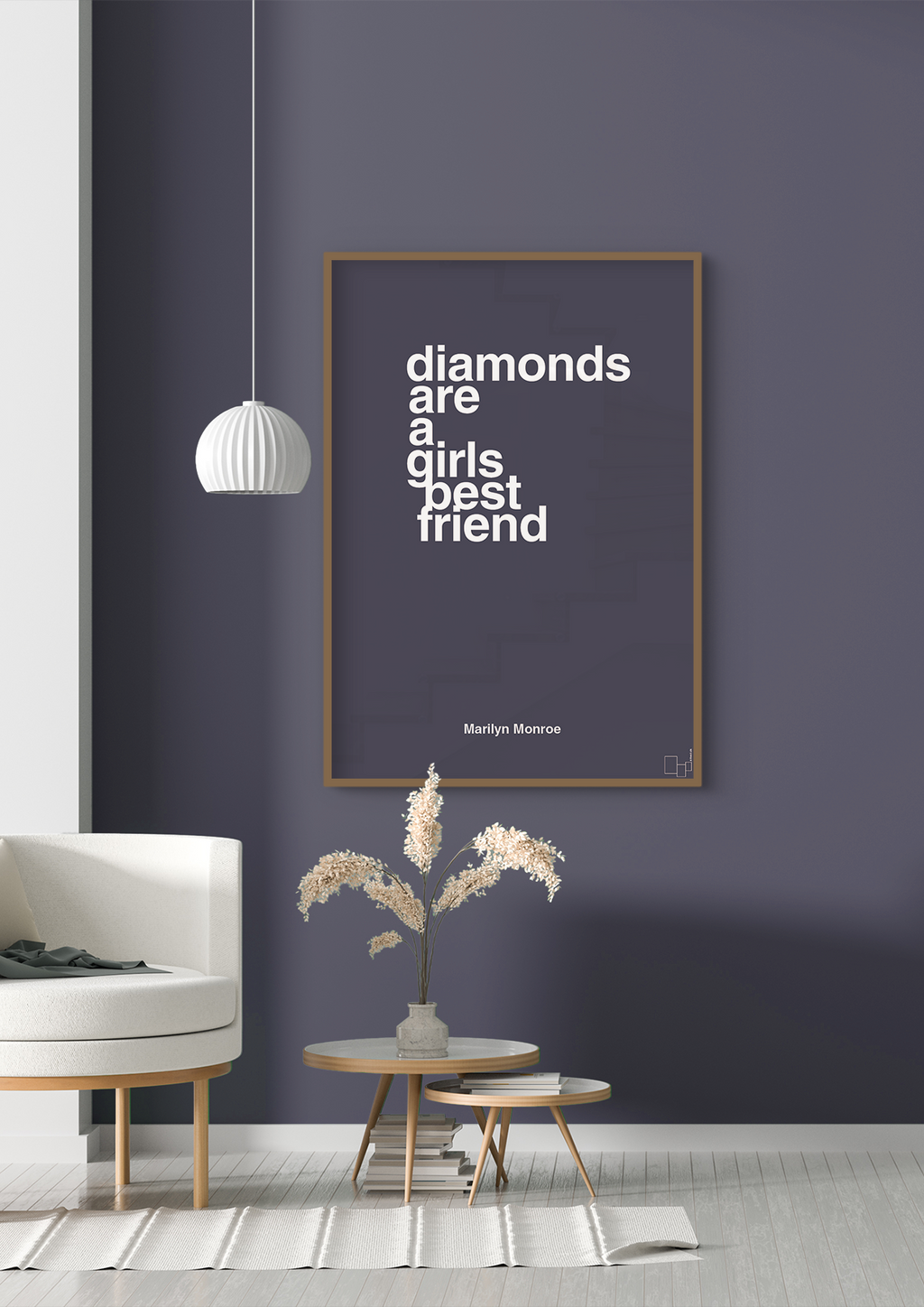 plakat: diamonds are a girls best friend - cognac-Musiker-A1two3