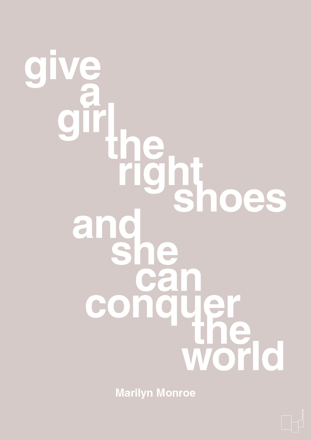 plakat: give a girl the right shoes and she can conquer the world - broken beige-Musiker-A1two3