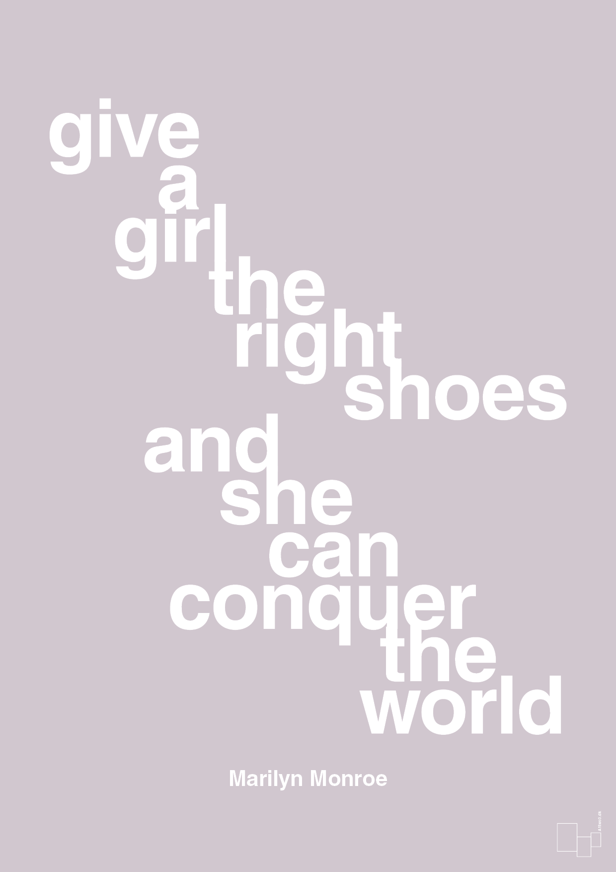 plakat: give a girl the right shoes and she can conquer the world - dusty lilac-Musiker-A1two3