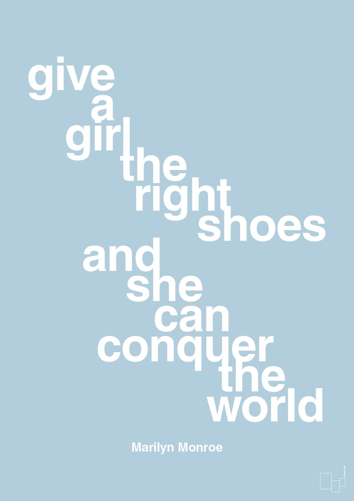 plakat: give a girl the right shoes and she can conquer the world - heavenly blue-Musiker-A1two3
