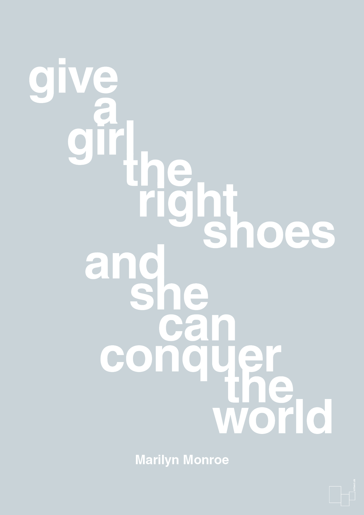 plakat: give a girl the right shoes and she can conquer the world - light drizzle-Musiker-A1two3