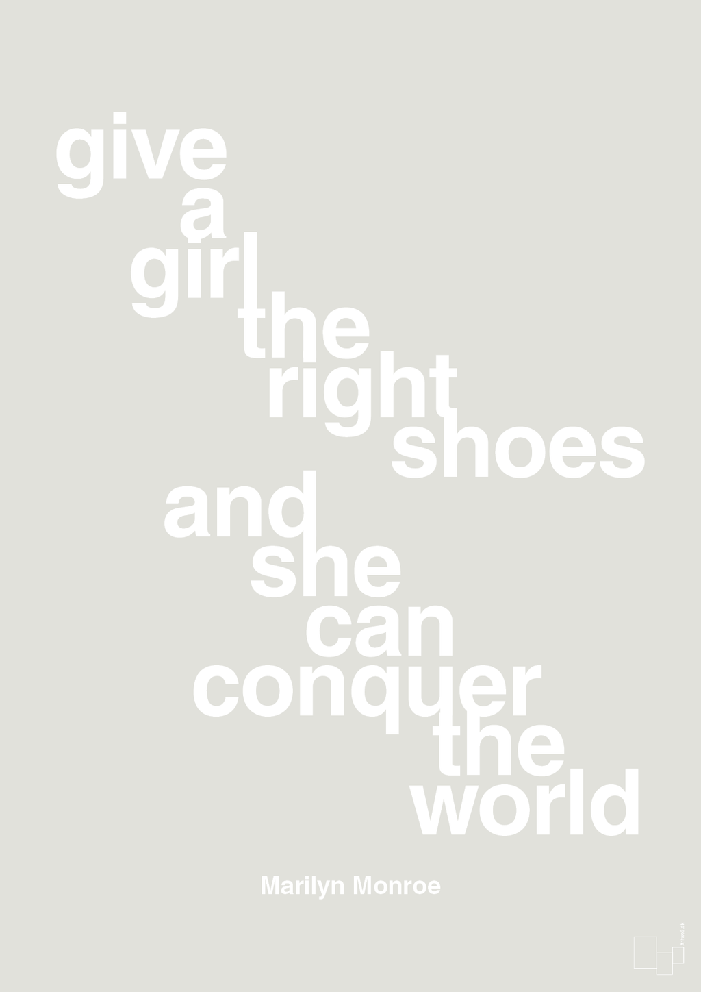plakat: give a girl the right shoes and she can conquer the world - painters white-Musiker-A1two3