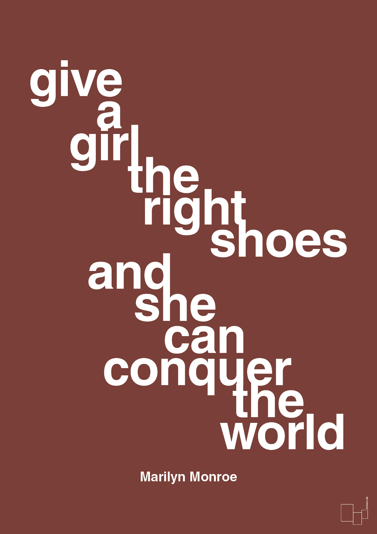 plakat: give a girl the right shoes and she can conquer the world - red pepper-Musiker-A1two3