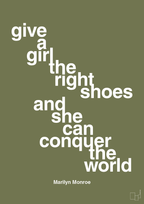 plakat: give a girl the right shoes and she can conquer the world - secret meadow-Musiker-A1two3