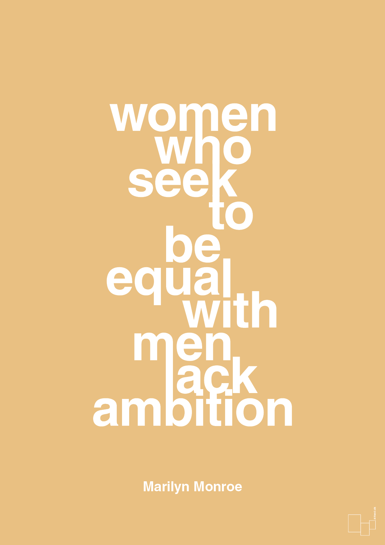 plakat: women who seek to be equal with men lack ambition - charismatic-Musiker-A1two3