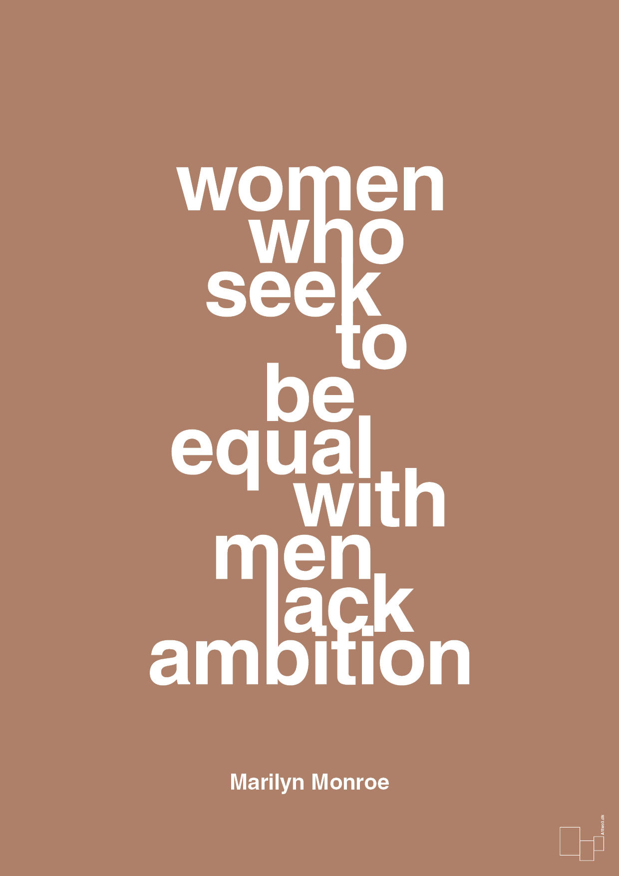 plakat: women who seek to be equal with men lack ambition - cider spice-Musiker-A1two3