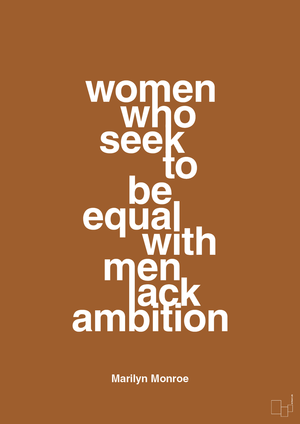 plakat: women who seek to be equal with men lack ambition - cognac-Musiker-A1two3