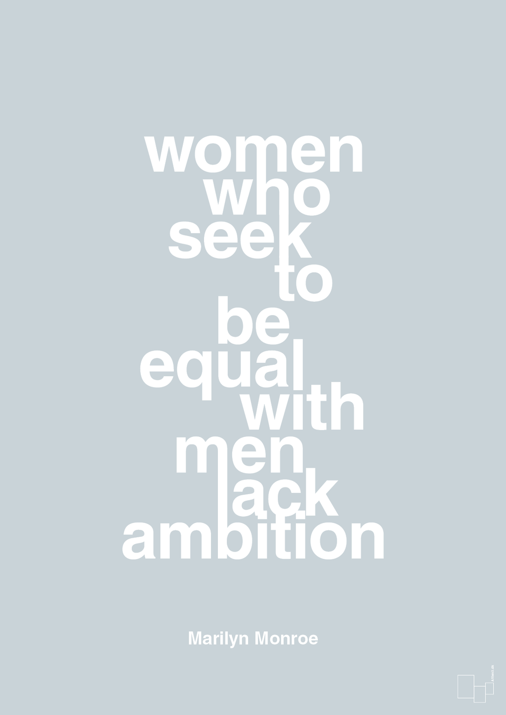 plakat: women who seek to be equal with men lack ambition - light drizzle-Musiker-A1two3