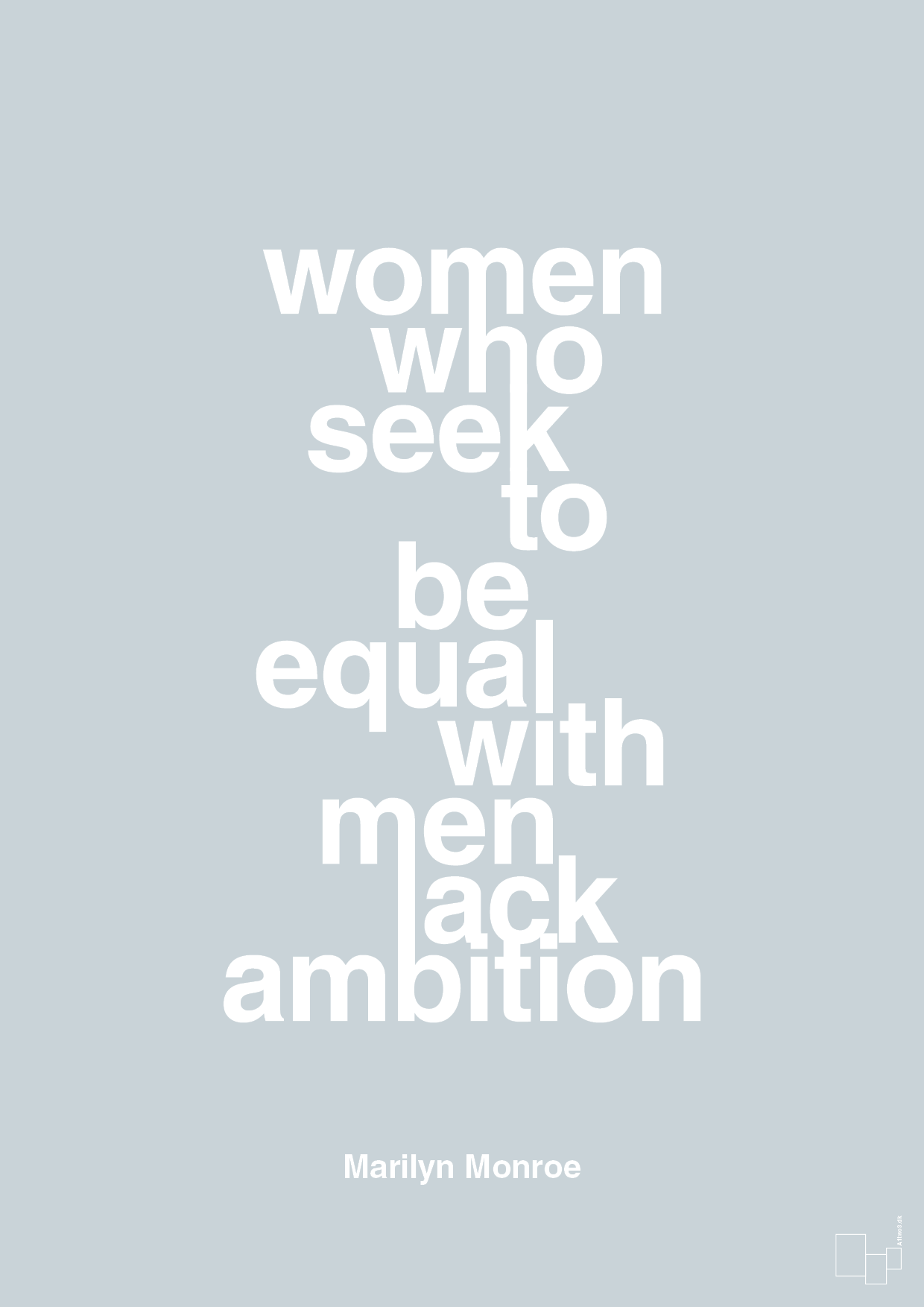 plakat: women who seek to be equal with men lack ambition - light drizzle-Musiker-A1two3