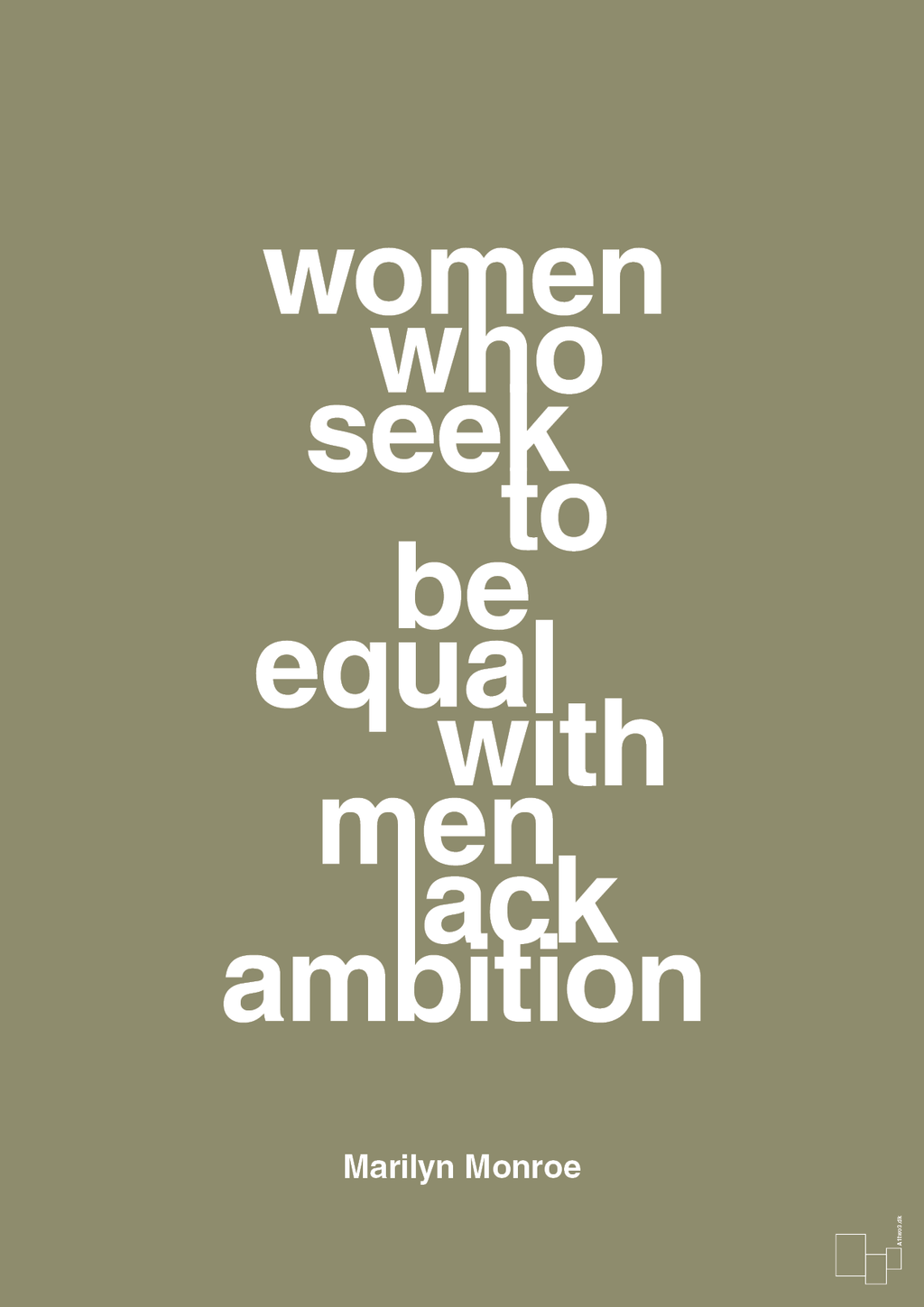 plakat: women who seek to be equal with men lack ambition - misty forrest-Musiker-A1two3