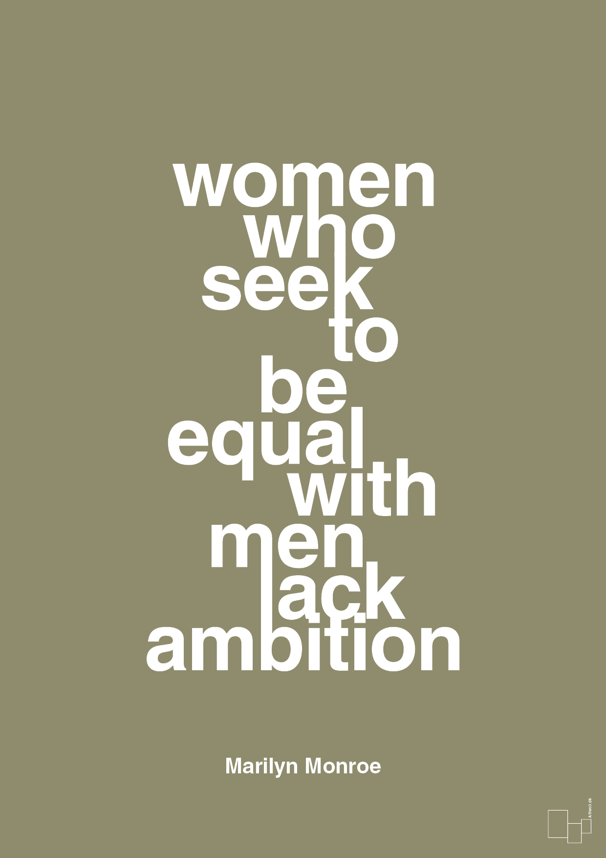 plakat: women who seek to be equal with men lack ambition - misty forrest-Musiker-A1two3
