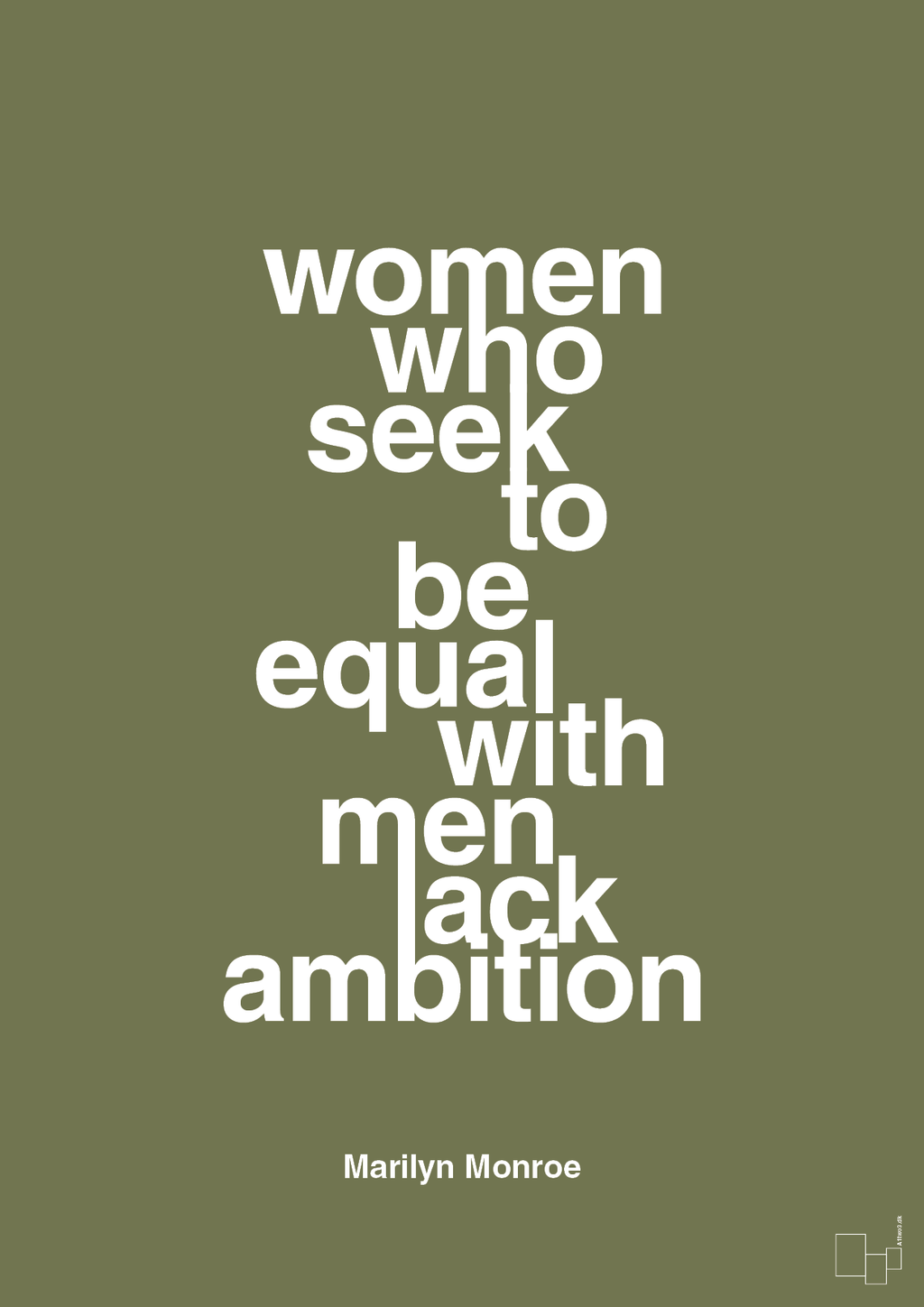 plakat: women who seek to be equal with men lack ambition - secret meadow-Musiker-A1two3