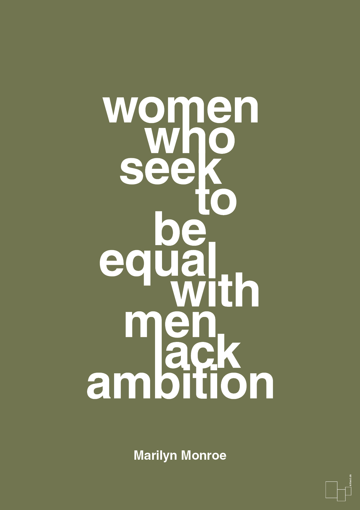 plakat: women who seek to be equal with men lack ambition - secret meadow-Musiker-A1two3