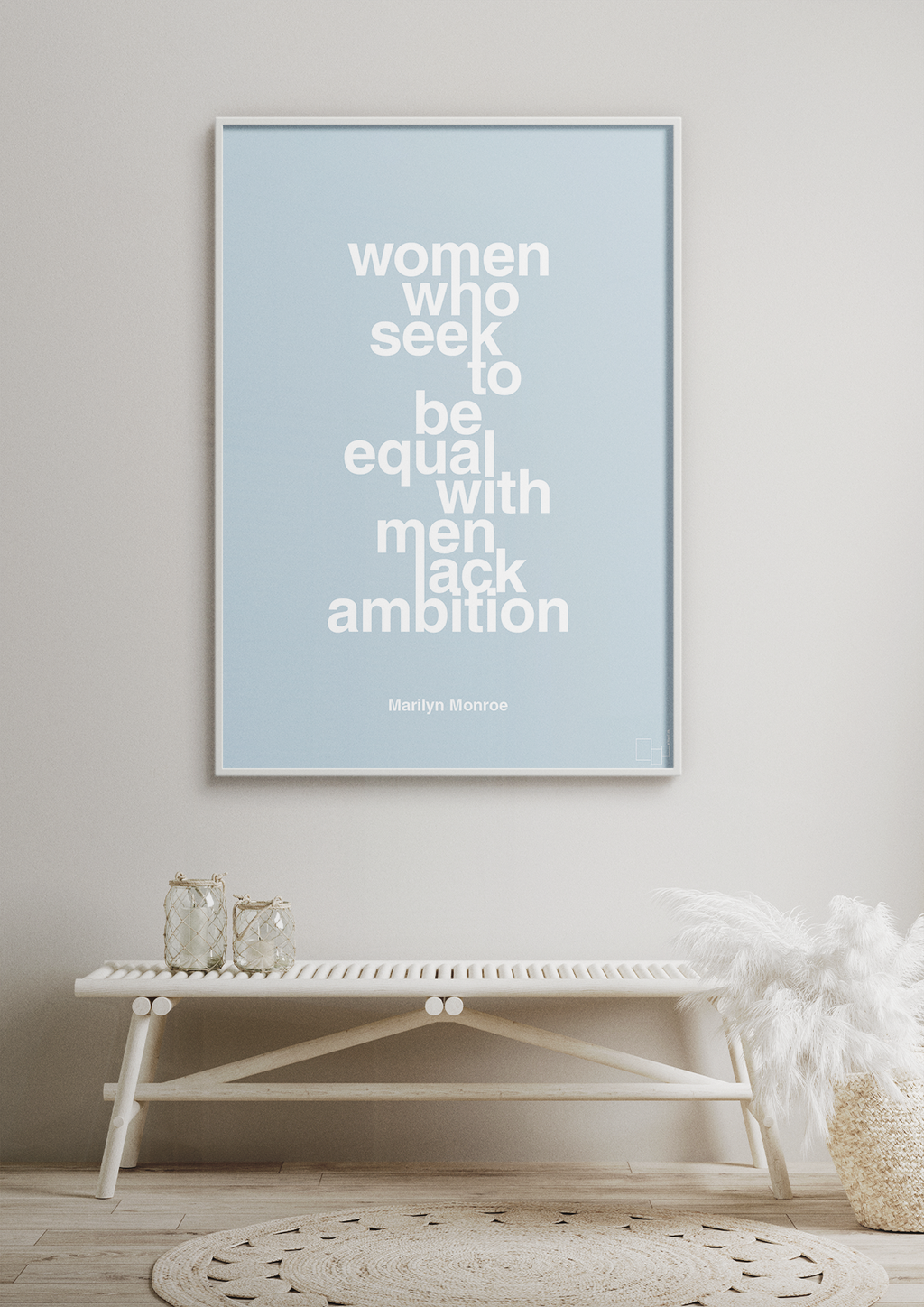 plakat: women who seek to be equal with men lack ambition - secret meadow-Musiker-A1two3