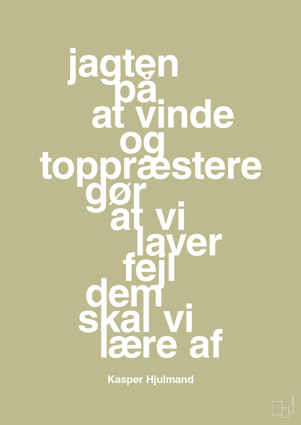 plakat: jagten på at vinde og toppræstere gør at vi laver fejl dem skal vi lære af - back to nature-Fodbold-A1two3