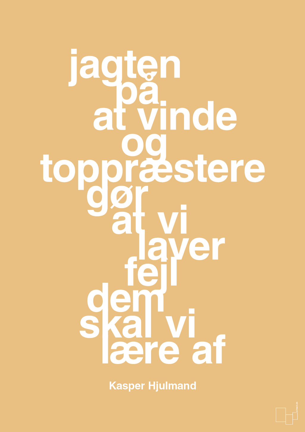 plakat: jagten på at vinde og toppræstere gør at vi laver fejl dem skal vi lære af - charismatic-Fodbold-A1two3