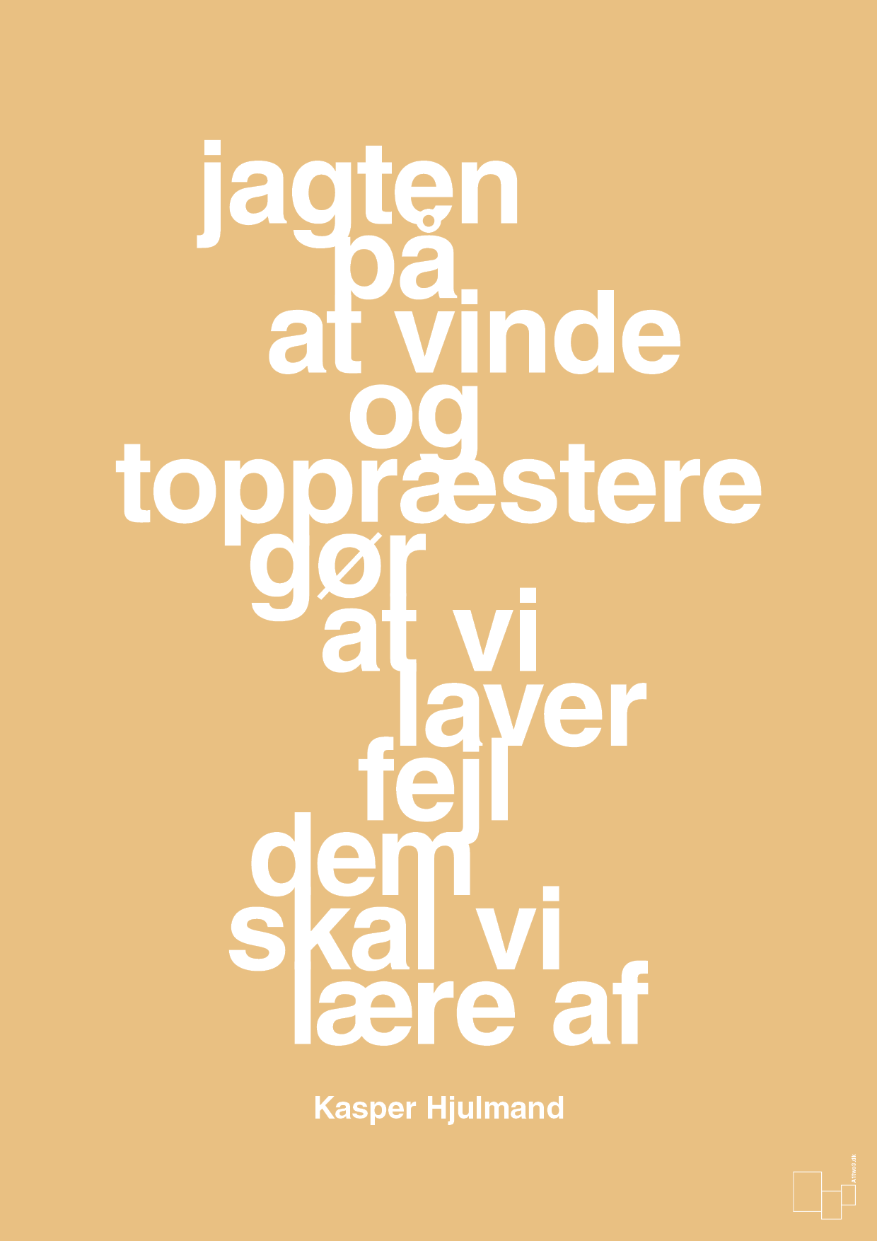 plakat: jagten på at vinde og toppræstere gør at vi laver fejl dem skal vi lære af - charismatic-Fodbold-A1two3