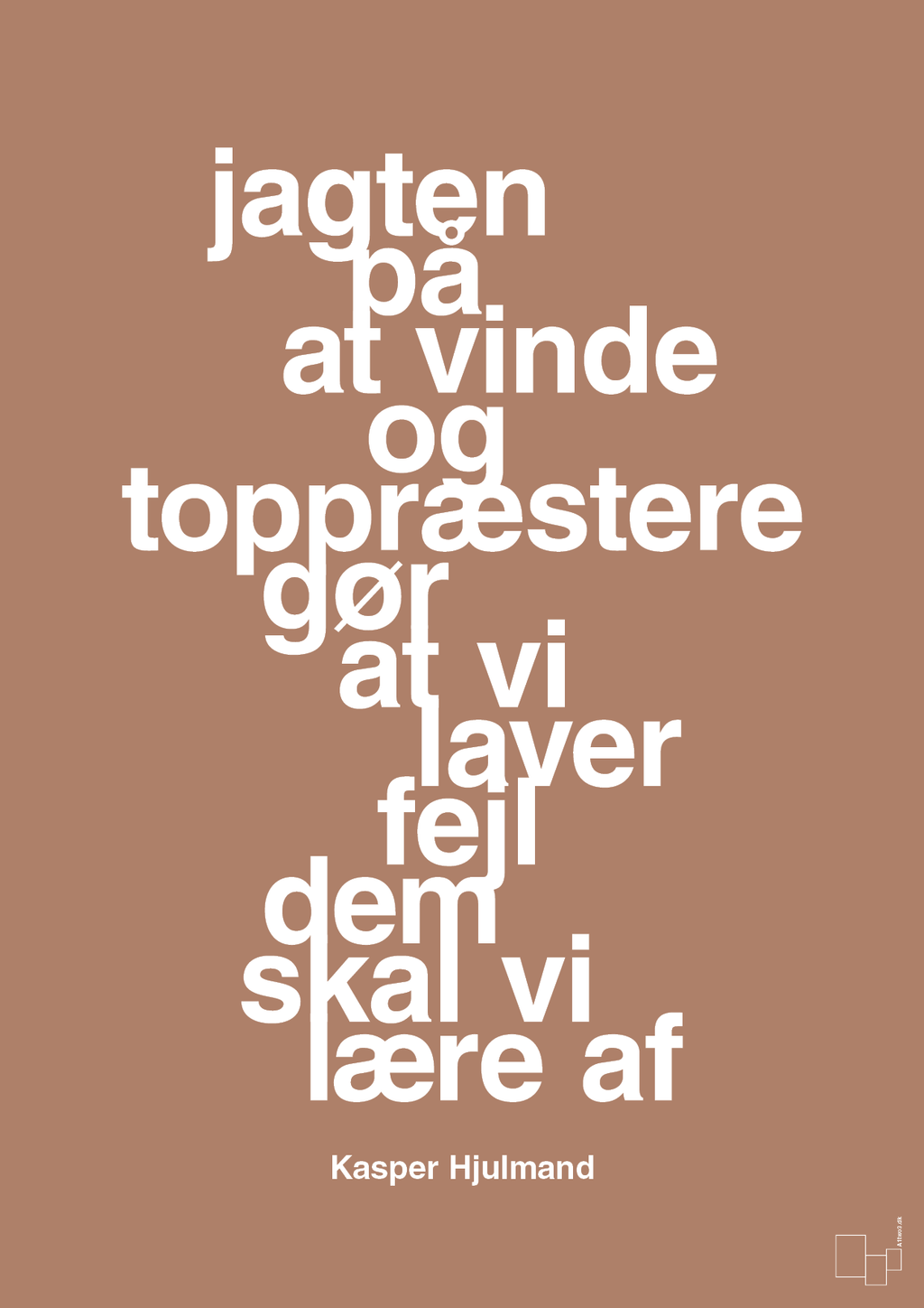 plakat: jagten på at vinde og toppræstere gør at vi laver fejl dem skal vi lære af - cider spice-Fodbold-A1two3