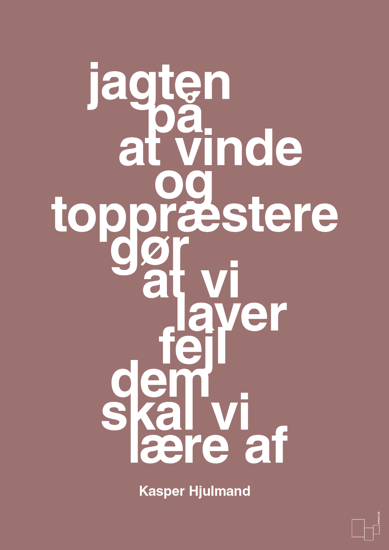 plakat: jagten på at vinde og toppræstere gør at vi laver fejl dem skal vi lære af - plum-Fodbold-A1two3