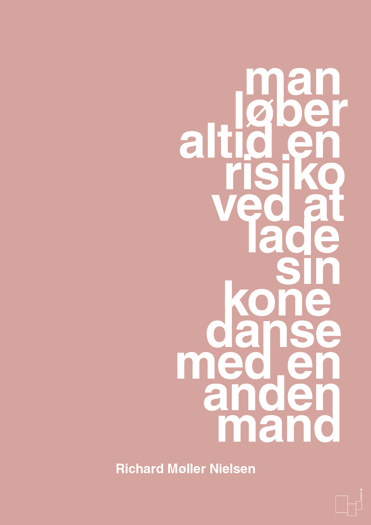 plakat: man løber altid en risiko ved at lade sin kone danse med en anden mand - bubble shell-Fodbold-A1two3