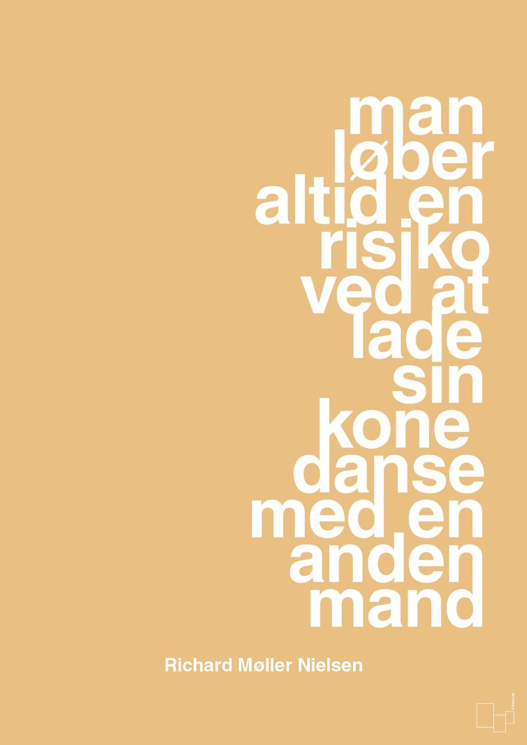 plakat: man løber altid en risiko ved at lade sin kone danse med en anden mand - charismatic-Fodbold-A1two3