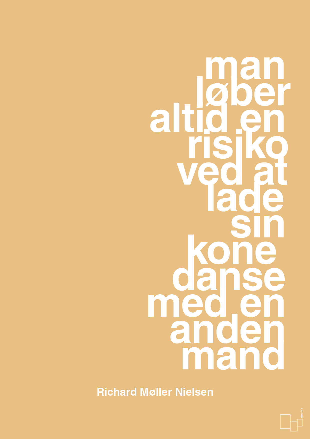plakat: man løber altid en risiko ved at lade sin kone danse med en anden mand - charismatic-Fodbold-A1two3