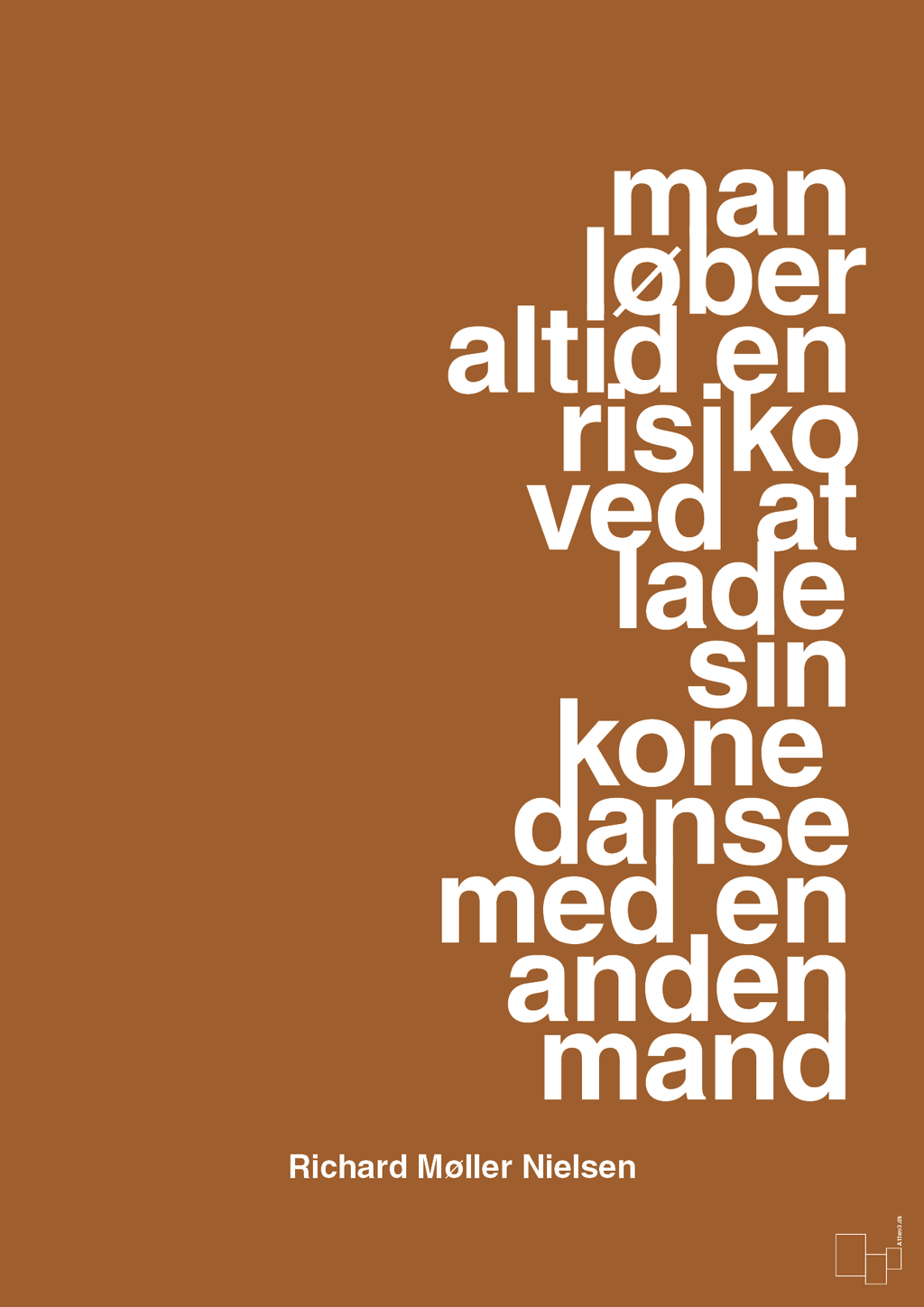 plakat: man løber altid en risiko ved at lade sin kone danse med en anden mand - cognac-Fodbold-A1two3