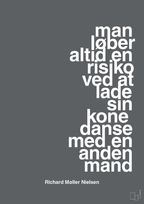 plakat: man løber altid en risiko ved at lade sin kone danse med en anden mand - graphic charcoal-Fodbold-A1two3