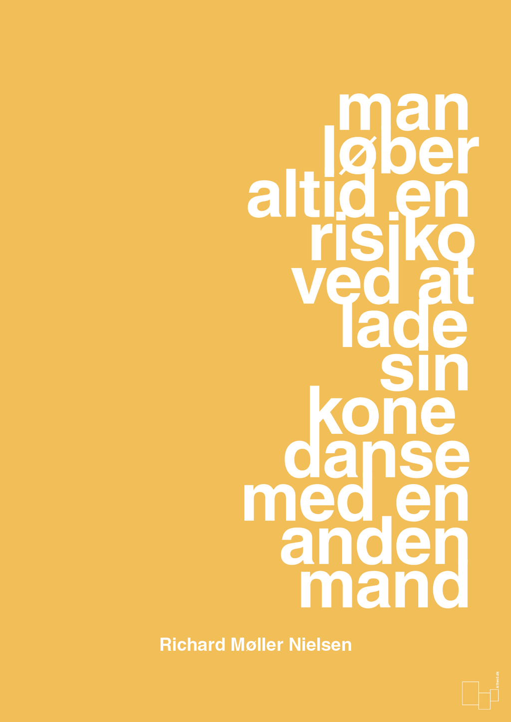 plakat: man løber altid en risiko ved at lade sin kone danse med en anden mand - honeycomb-Fodbold-A1two3