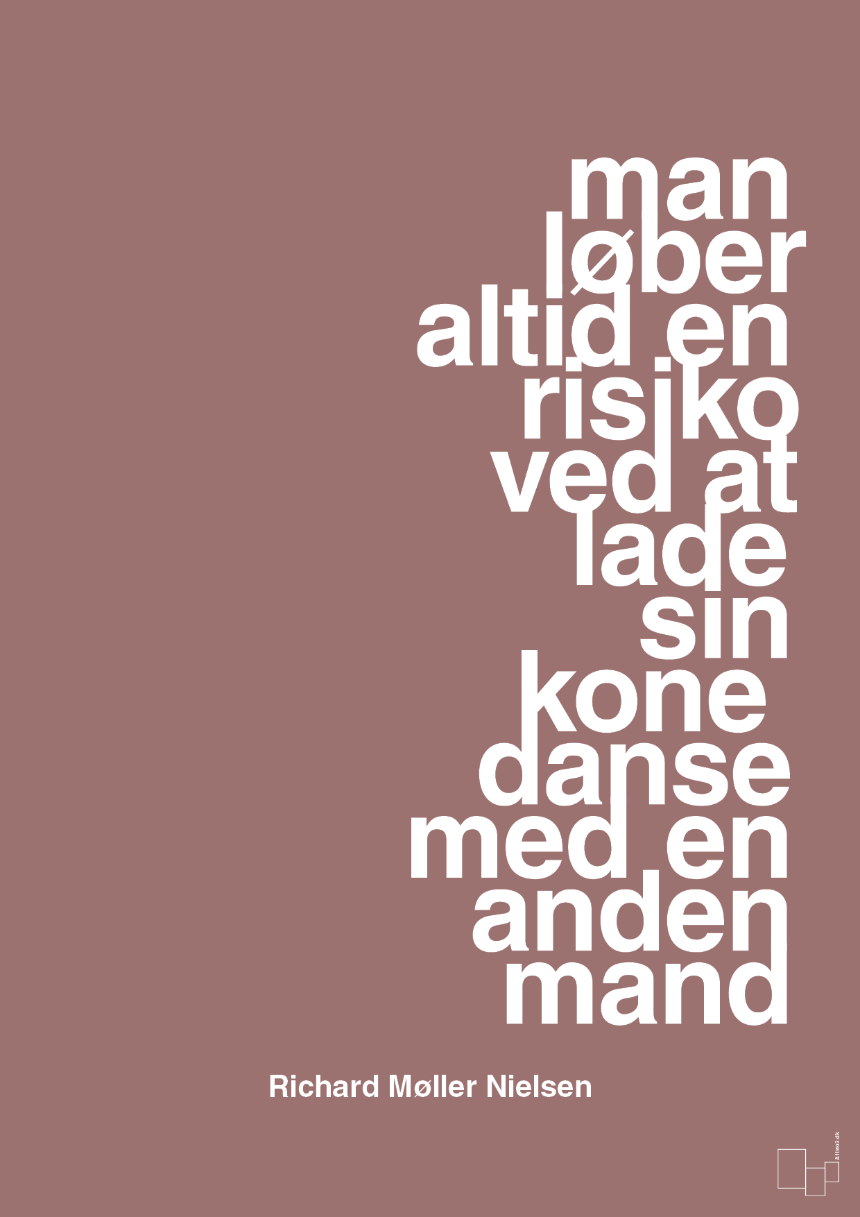 plakat: man løber altid en risiko ved at lade sin kone danse med en anden mand - plum-Fodbold-A1two3