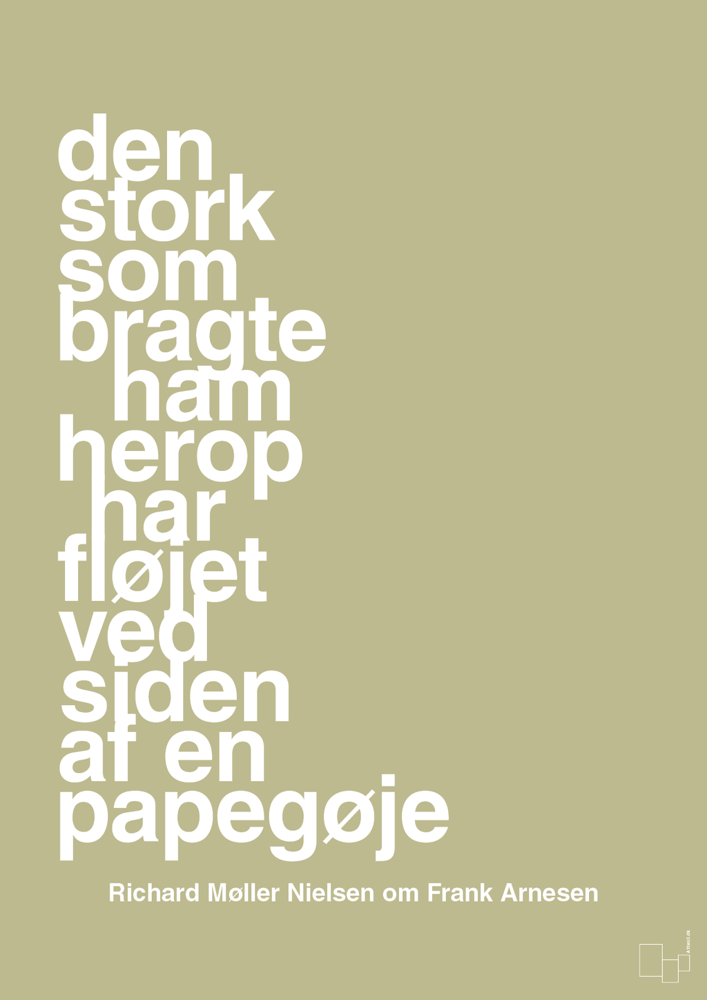 plakat: den stork som bragte ham herop har fløjet ved siden af en papegøje - back to nature-Fodbold-A1two3