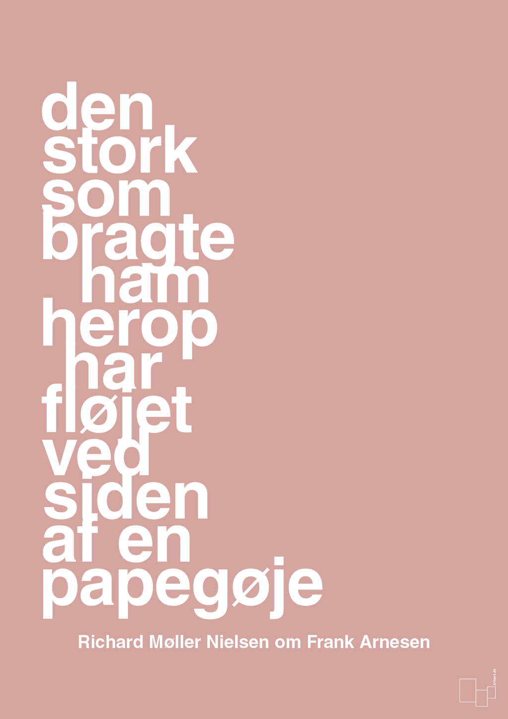 plakat: den stork som bragte ham herop har fløjet ved siden af en papegøje - bubble shell-Fodbold-A1two3