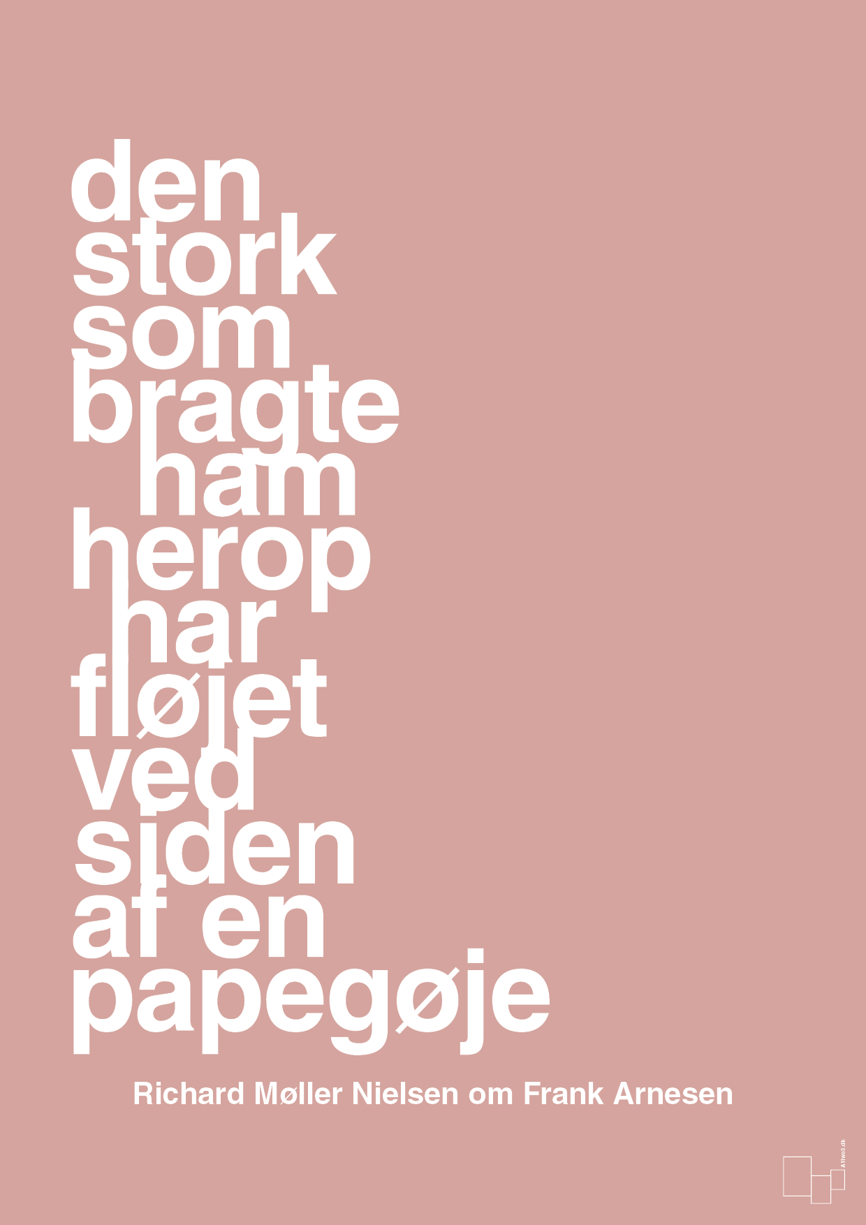 plakat: den stork som bragte ham herop har fløjet ved siden af en papegøje - bubble shell-Fodbold-A1two3