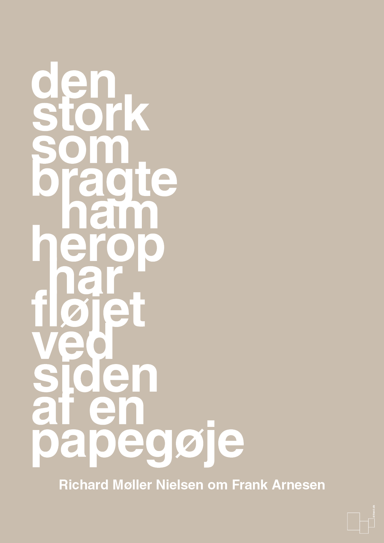 plakat: den stork som bragte ham herop har fløjet ved siden af en papegøje - creamy mushroom-Fodbold-A1two3