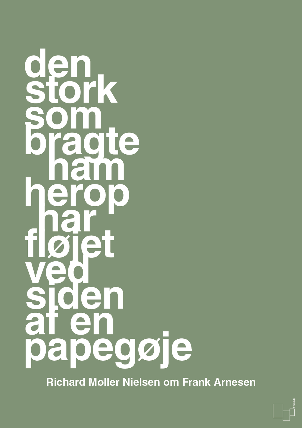 plakat: den stork som bragte ham herop har fløjet ved siden af en papegøje - jade-Fodbold-A1two3