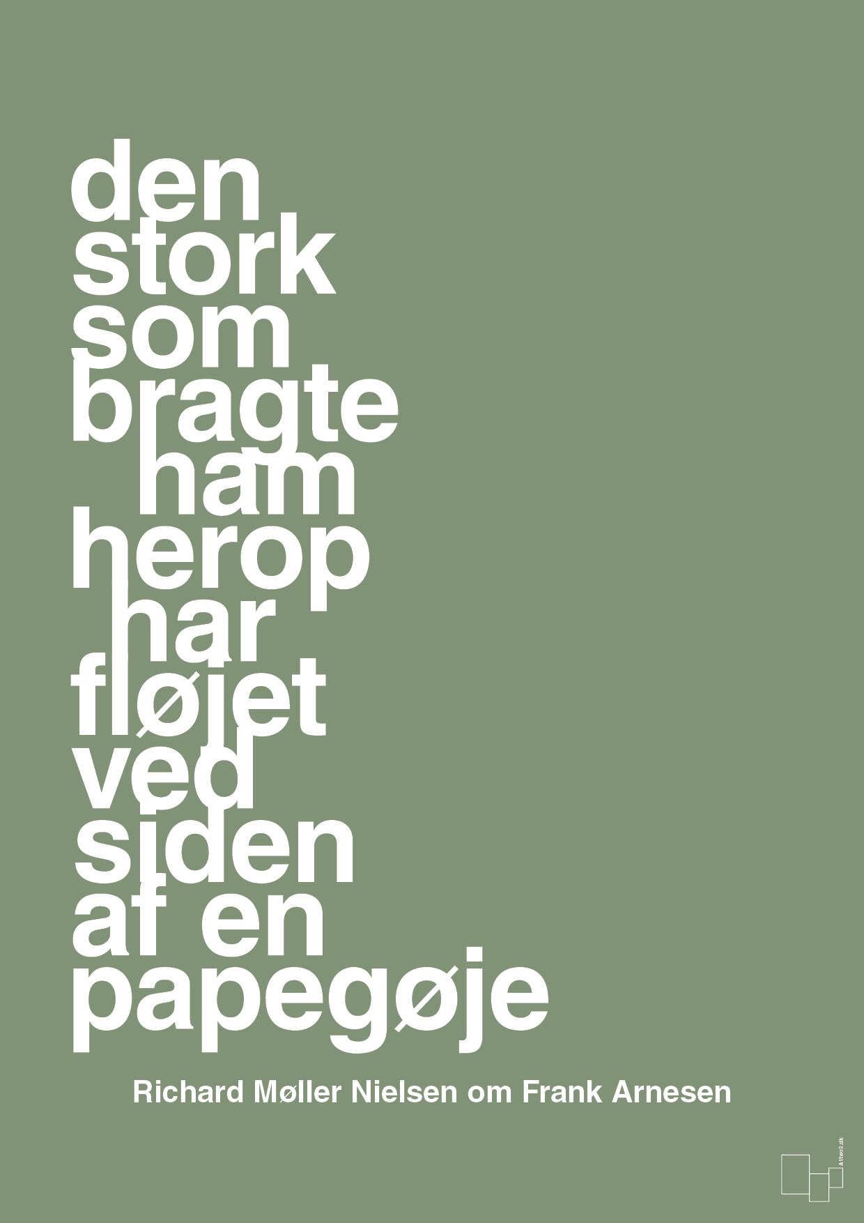 plakat: den stork som bragte ham herop har fløjet ved siden af en papegøje - jade-Fodbold-A1two3