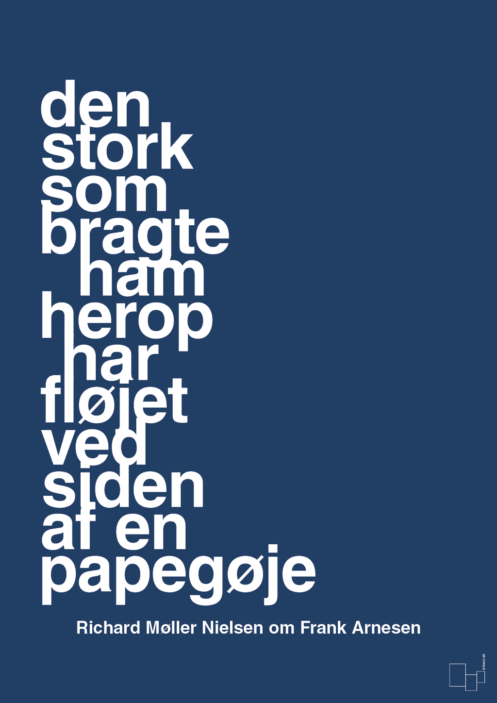 plakat: den stork som bragte ham herop har fløjet ved siden af en papegøje - lapis blue-Fodbold-A1two3