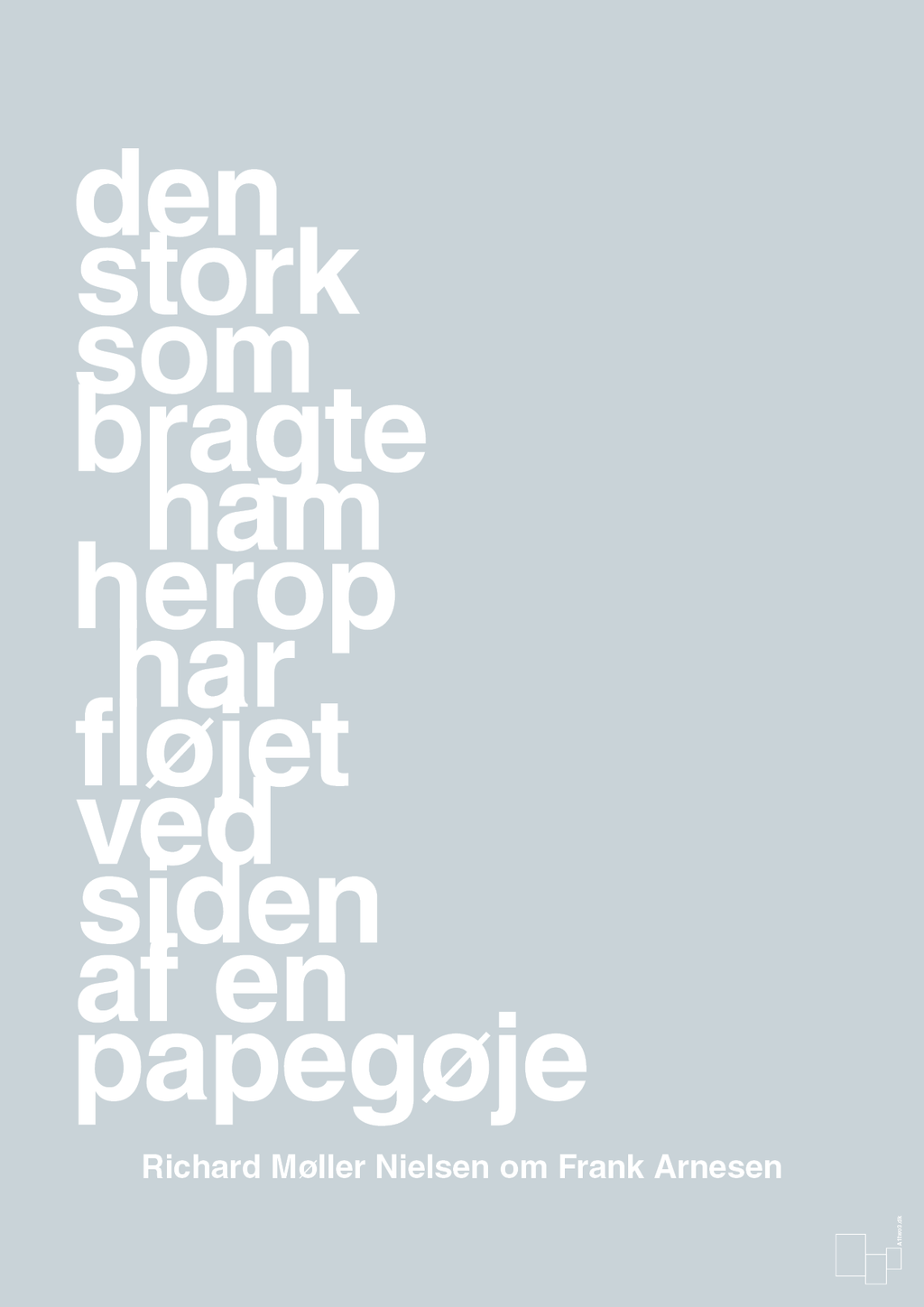 plakat: den stork som bragte ham herop har fløjet ved siden af en papegøje - light drizzle-Fodbold-A1two3