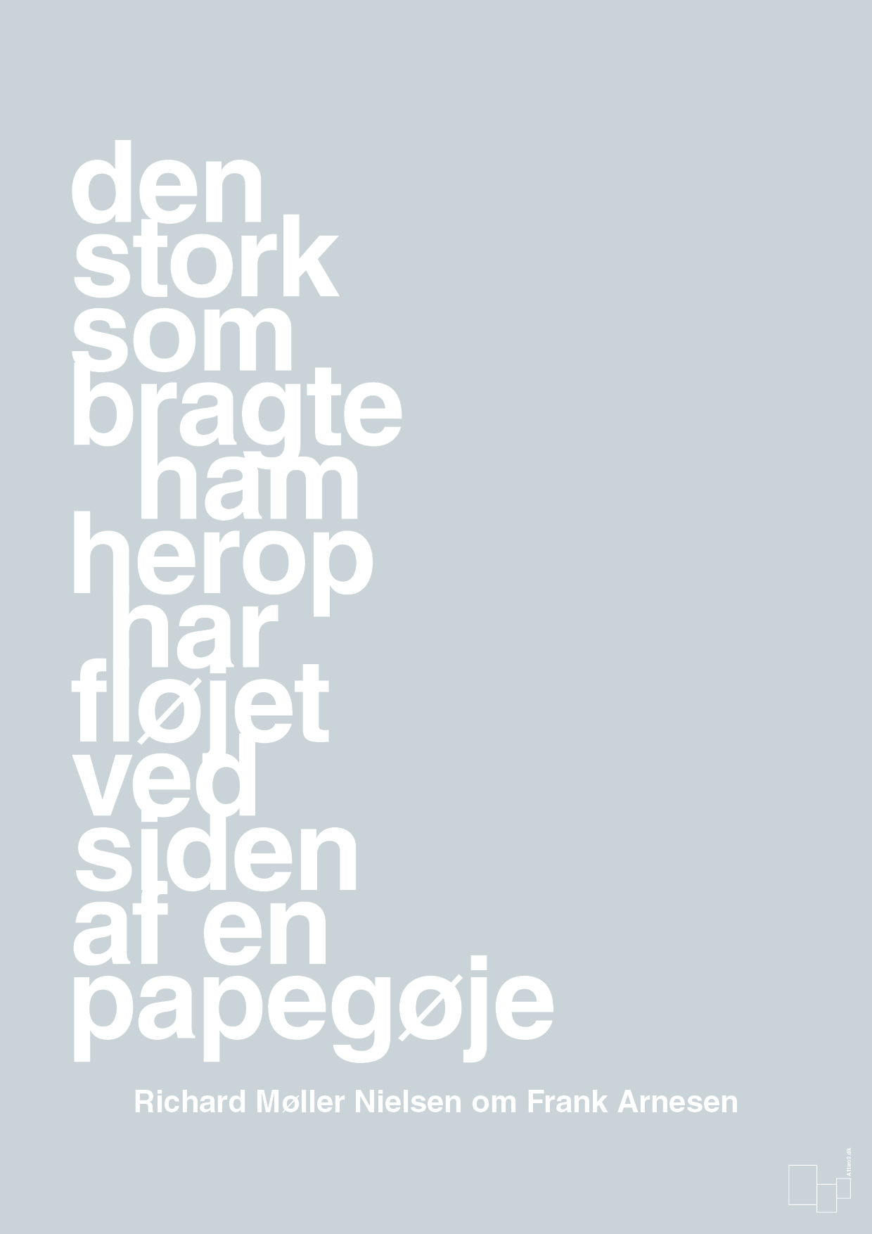 plakat: den stork som bragte ham herop har fløjet ved siden af en papegøje - light drizzle-Fodbold-A1two3