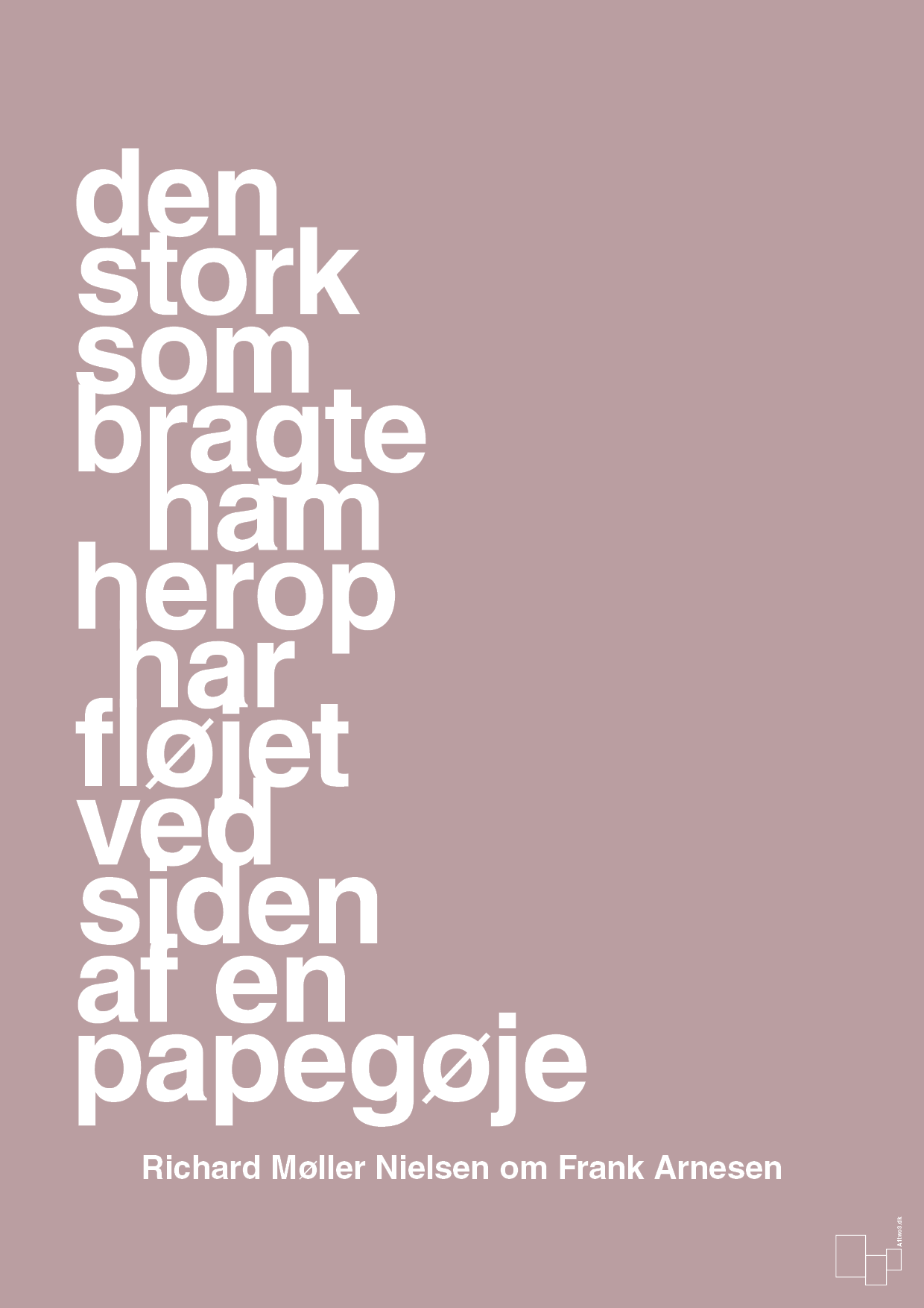 plakat: den stork som bragte ham herop har fløjet ved siden af en papegøje - light rose-Fodbold-A1two3