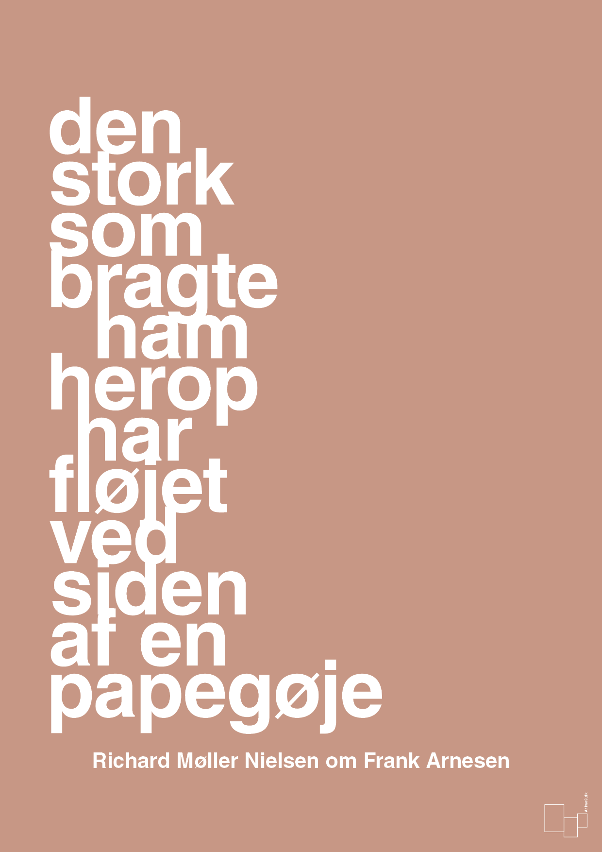 plakat: den stork som bragte ham herop har fløjet ved siden af en papegøje - powder-Fodbold-A1two3